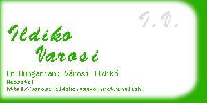 ildiko varosi business card